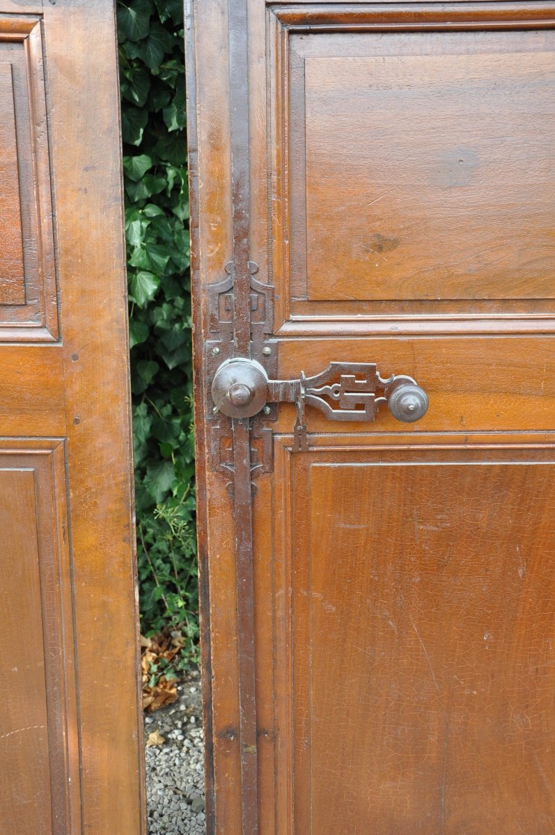 Large Double-sided Walnut Communication Door-photo-2