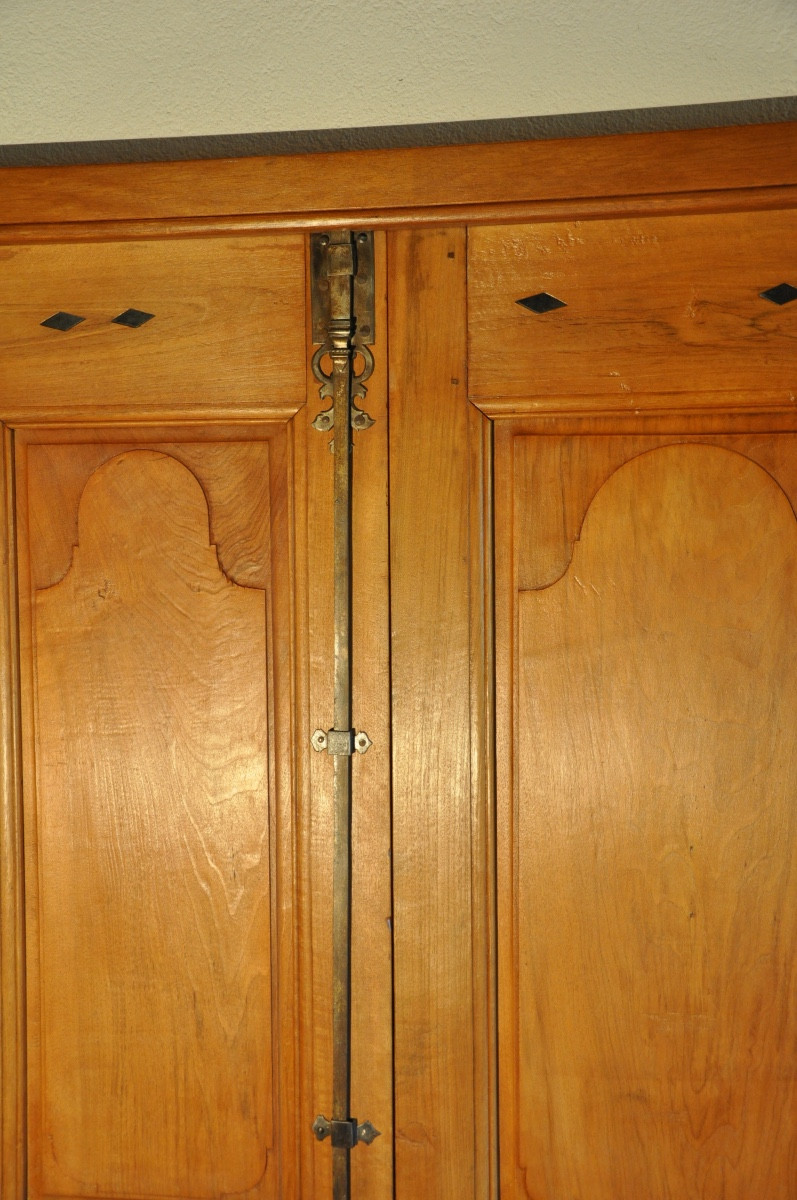 Antique Double-leaf Communicating Door In Double-sided Walnut, 19th Century -photo-4