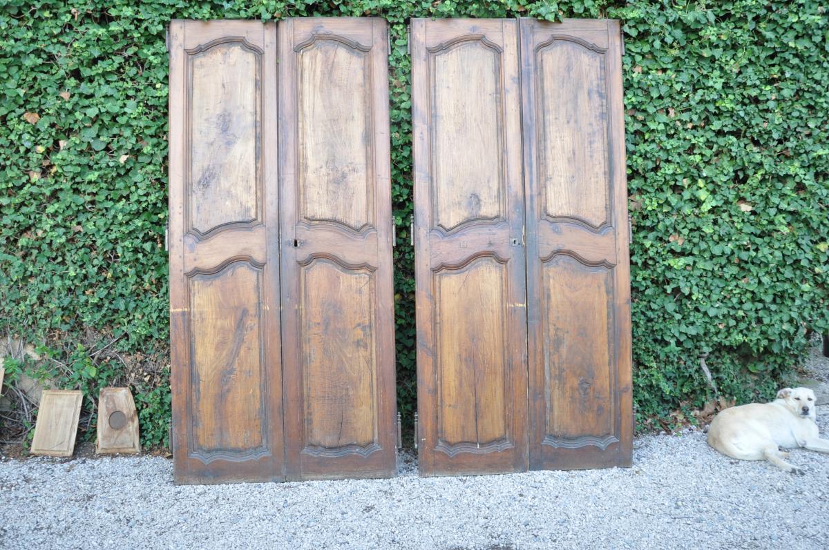 Deux Paires De Portes De Communication à Deux Vantaux Louis XV 