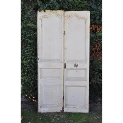 Old Communication Door With Two Leaves In Walnut Louis XV