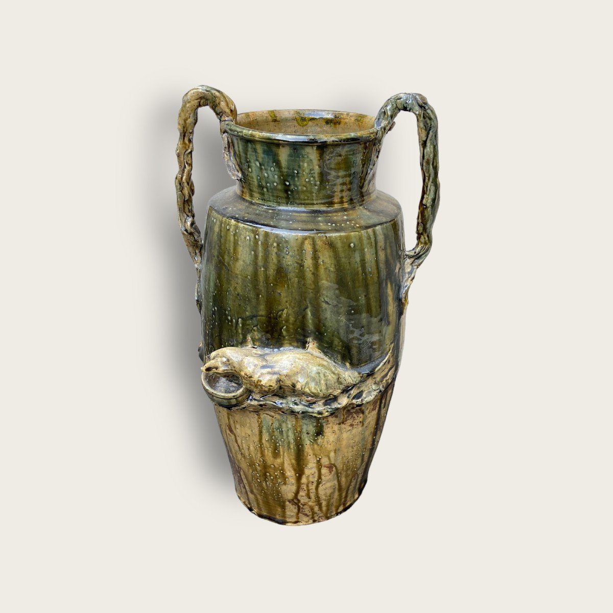 Grand vase Au Chat, Thomas Cartier. Saint Amand en Puisaye