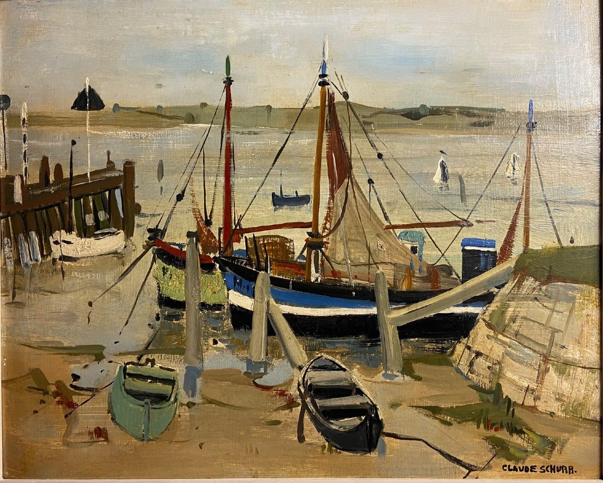 Claude Schurr, The Port Of Dives Sur Mer, Normandy-photo-2