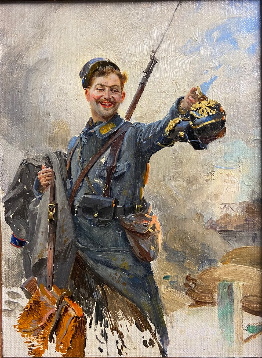 Le Risque Tout. Soldat Guerre 1914 - 1918 Le Poilus. B Lemeunier-photo-3