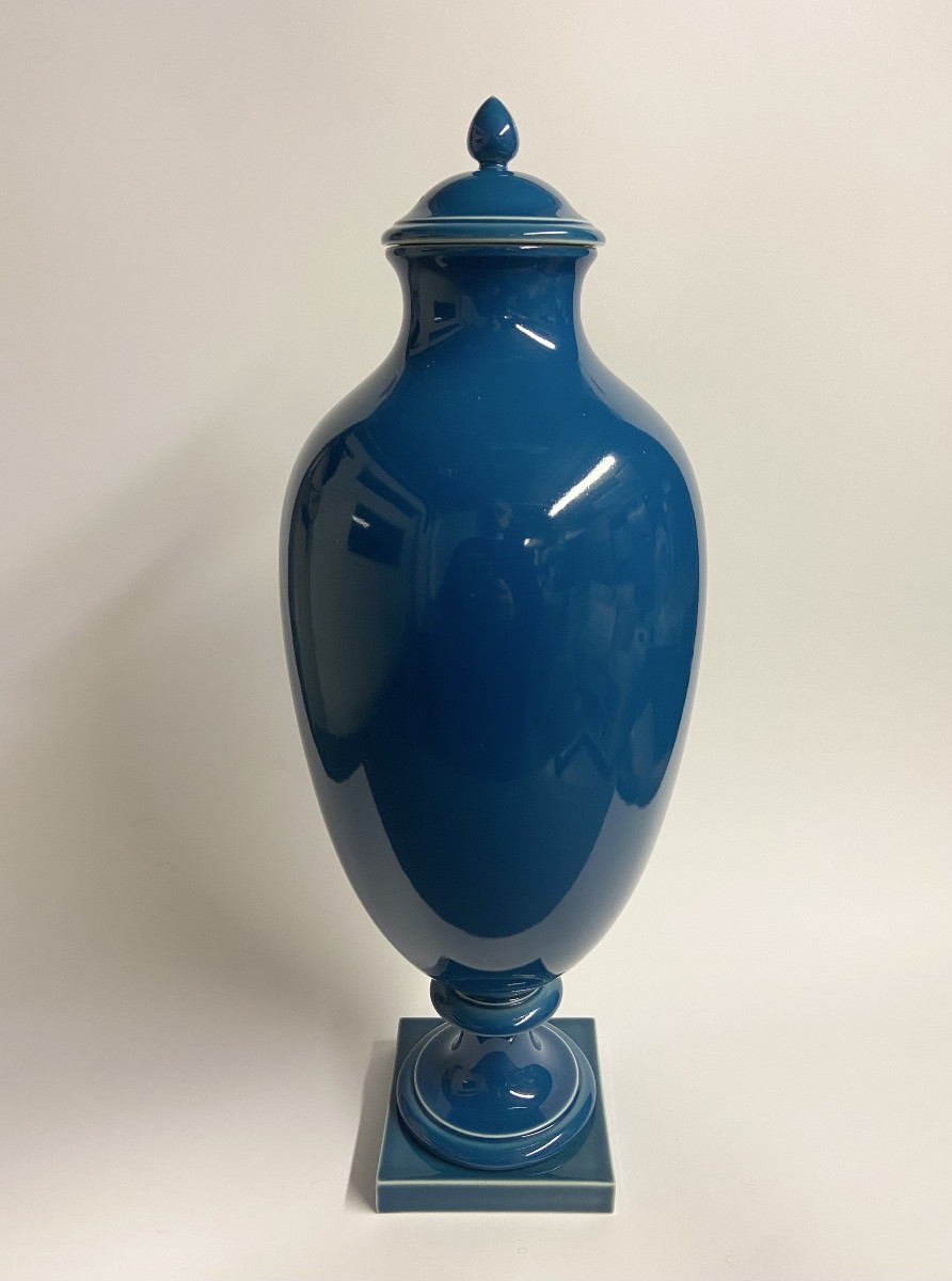 Sèvres, élégant Pot Couvert. Superbe Couleur !