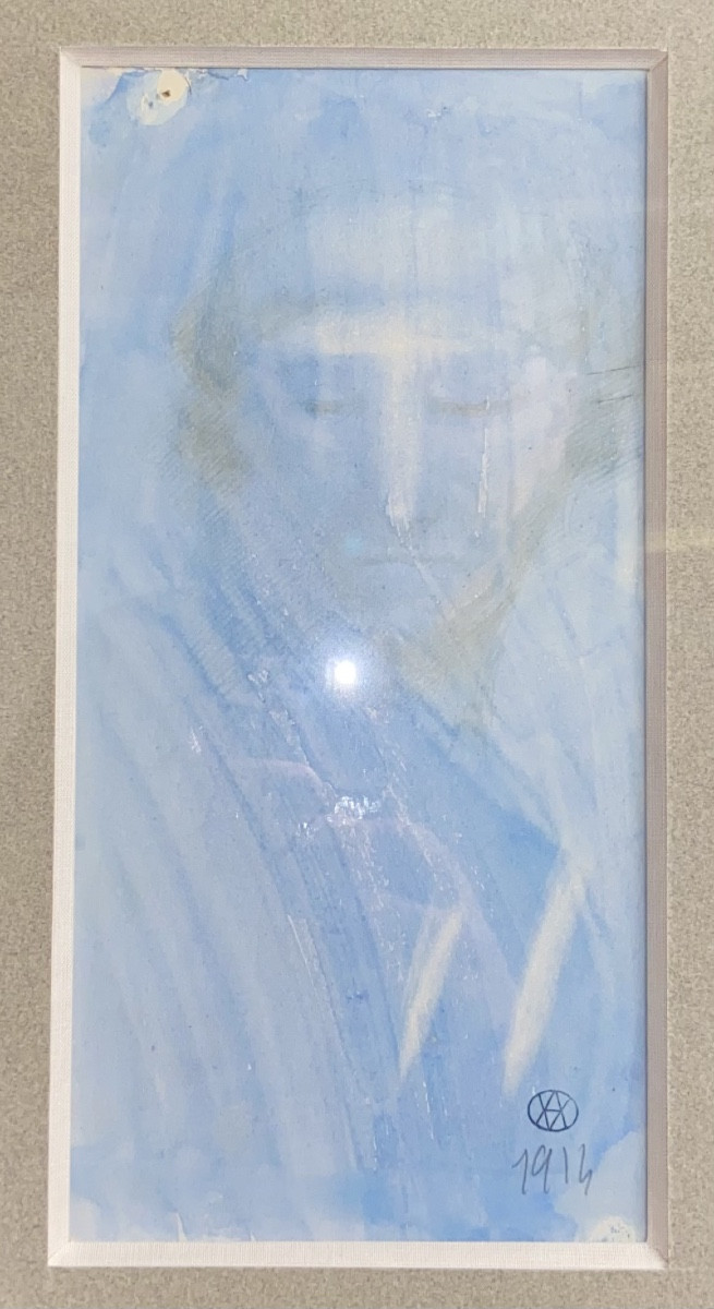 André Abbal, Symbolist Portrait. Watercolor