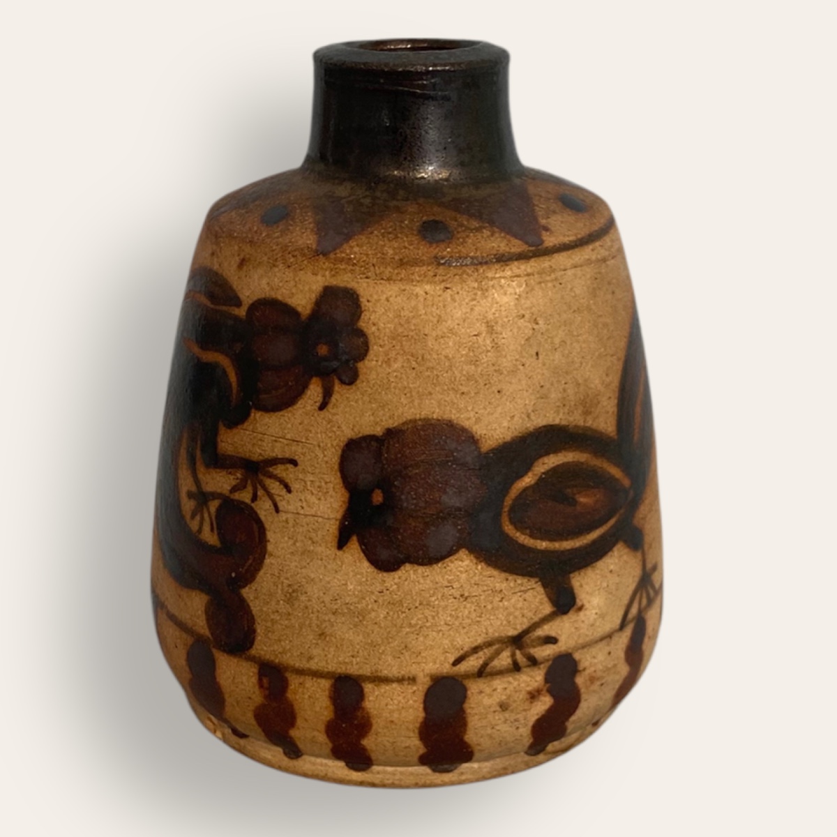 Ciboure, Rare Vase Aux Coqs-photo-2