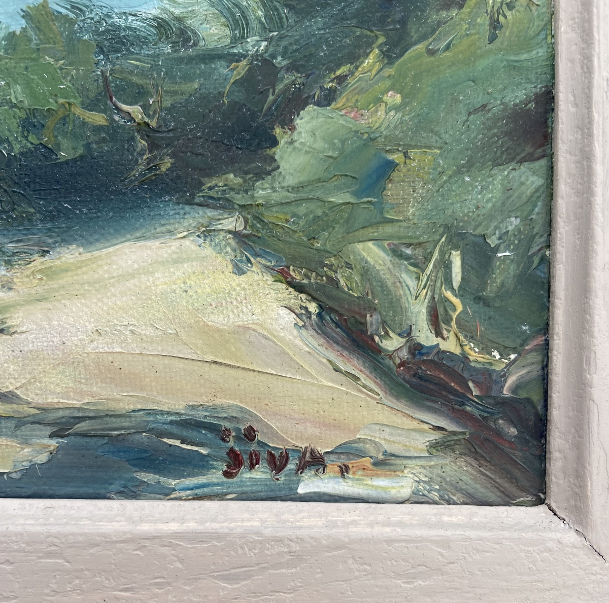 Biarritz, la cote et le phare, huile sur toile. Jiva-photo-1