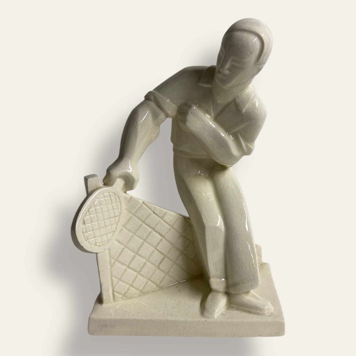 Tennis Player Primavera, S Olesiewicz Sculptor. Rare!-photo-2