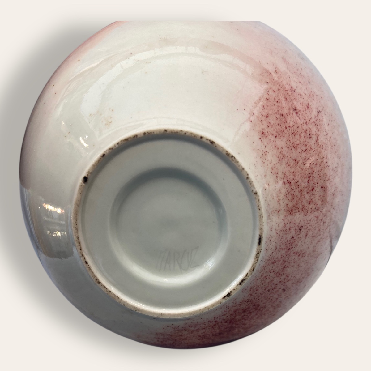 Marc Uzan, vase au col étroit, sang de boeuf-photo-2