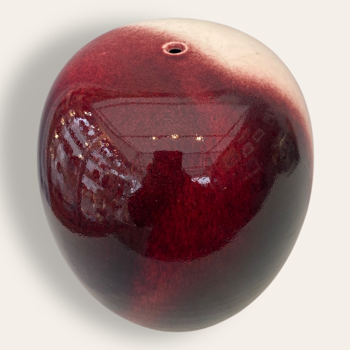 Marc Uzan, vase au col étroit, sang de boeuf-photo-6