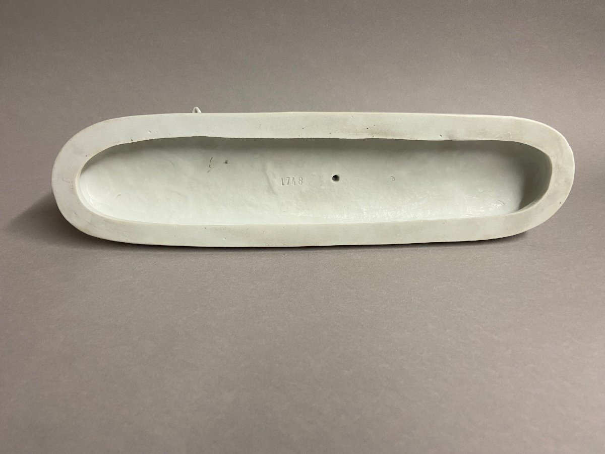 The Cat And Mouse, Villenauxe La Grande, Porcelain Piece Signed. Théo Rosel?-photo-6