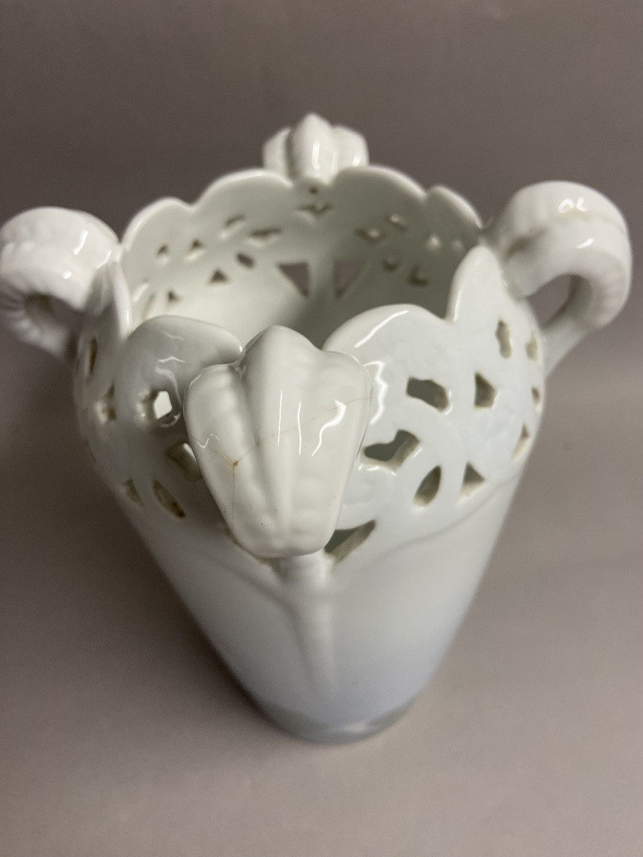  Vase Royal Copenhague, Danemark, rare décor ajouré-photo-7