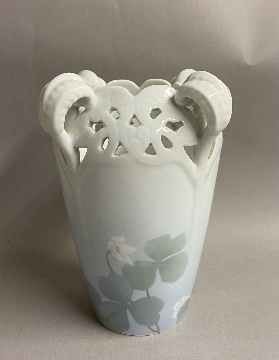  Vase Royal Copenhague, Danemark, rare décor ajouré