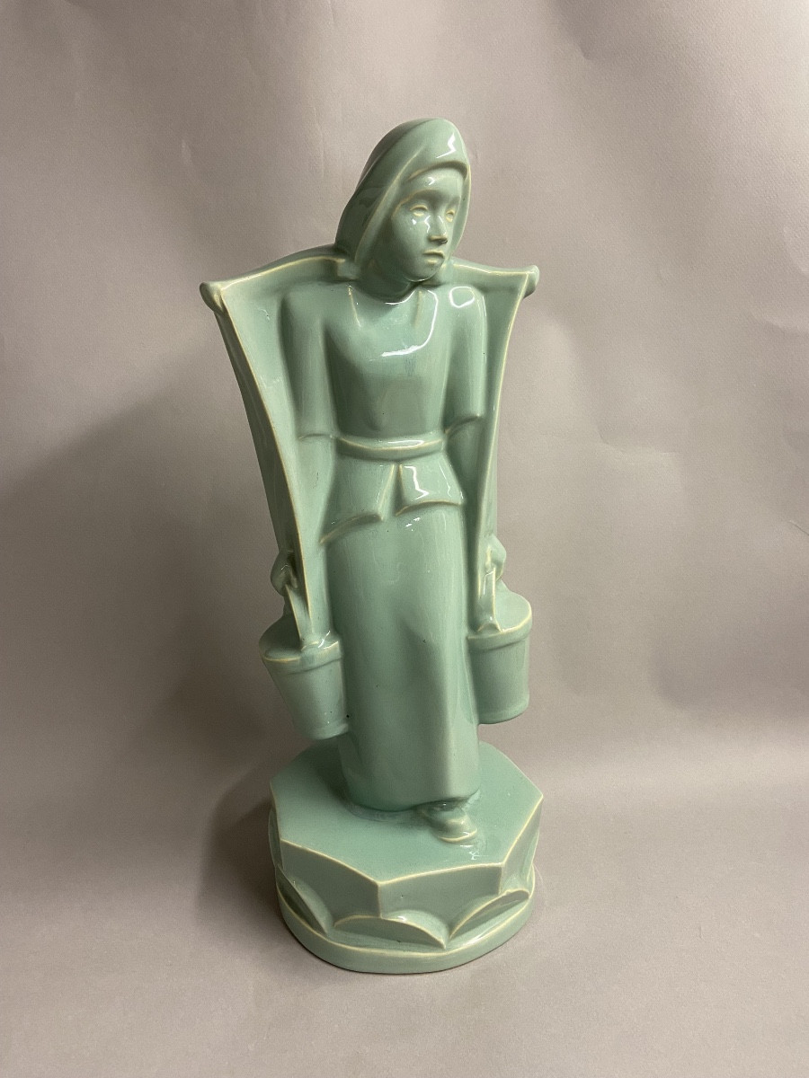 Villeroy et Boch, Luxembourg, rare sujet la femme porteuse d'eau-photo-2
