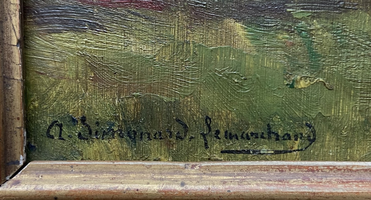 Woman With A Parasol, Oil Painting Signed A. Simonard Lemarchand-photo-4