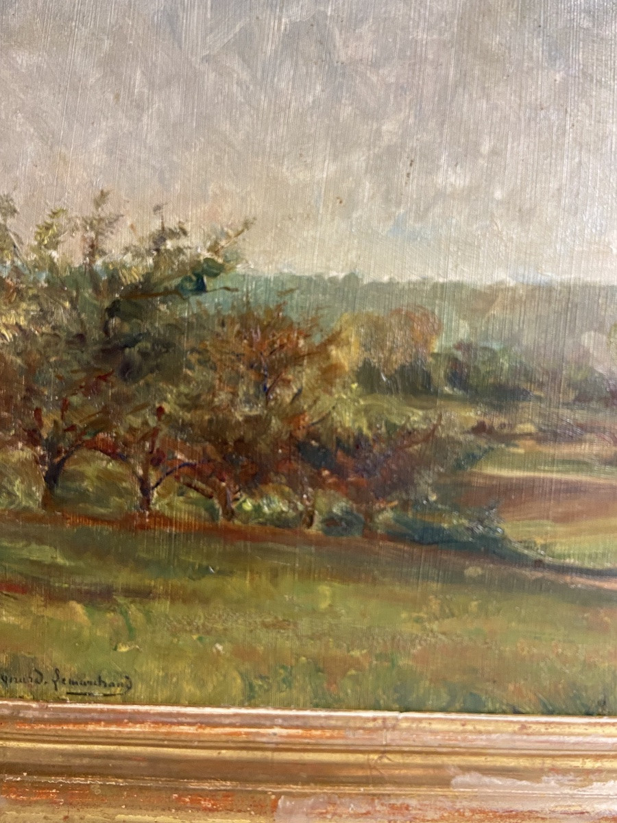 Woman With A Parasol, Oil Painting Signed A. Simonard Lemarchand-photo-2