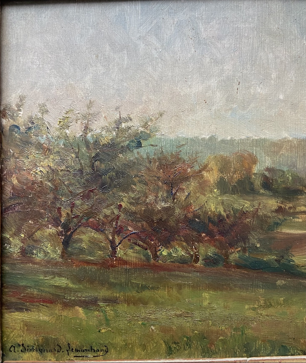 Woman With A Parasol, Oil Painting Signed A. Simonard Lemarchand-photo-3