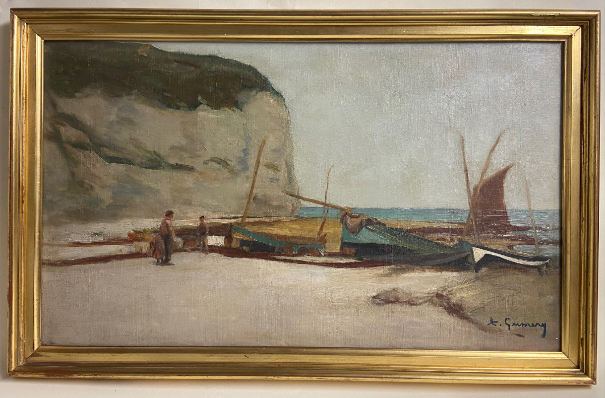 Adolphe Gumery, la plage à Yport