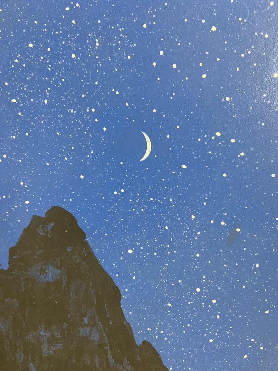Hubert Aicardi, The Mountains Of Provence In The Moonlight, The Pines-photo-1