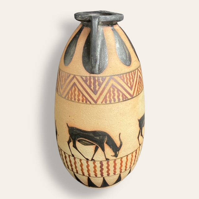 Vase Ciboure, décor aux antilopes-photo-3