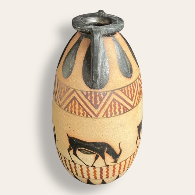 Vase Ciboure, décor aux antilopes-photo-1