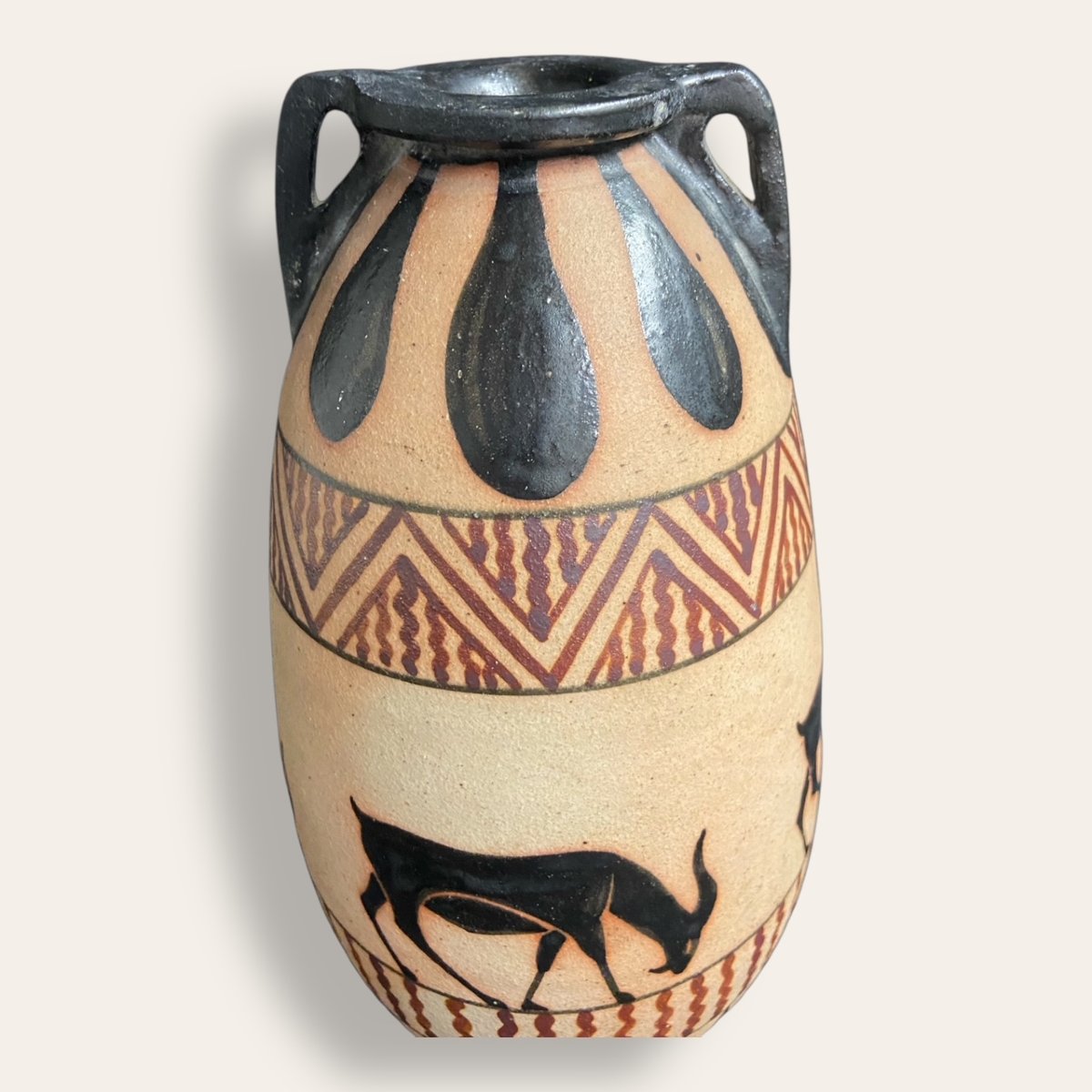 Vase Ciboure, décor aux antilopes-photo-3