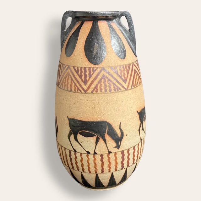 Vase Ciboure, décor aux antilopes