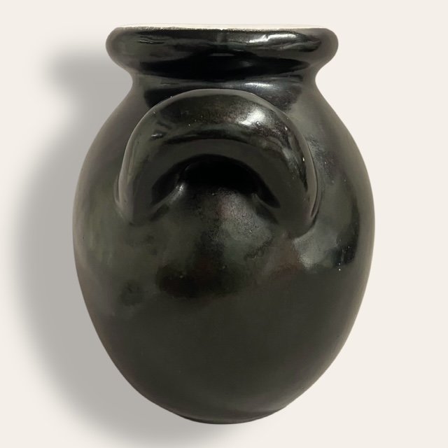 Marcel Guillot, A Stunning Black-glazed Vase. A Rare Piece-photo-4