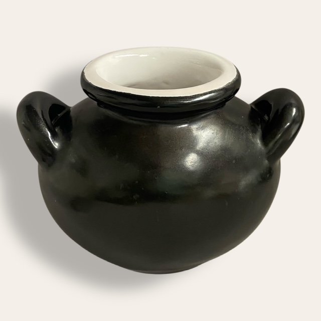 Marcel Guillot, A Stunning Black-glazed Vase. A Rare Piece-photo-1