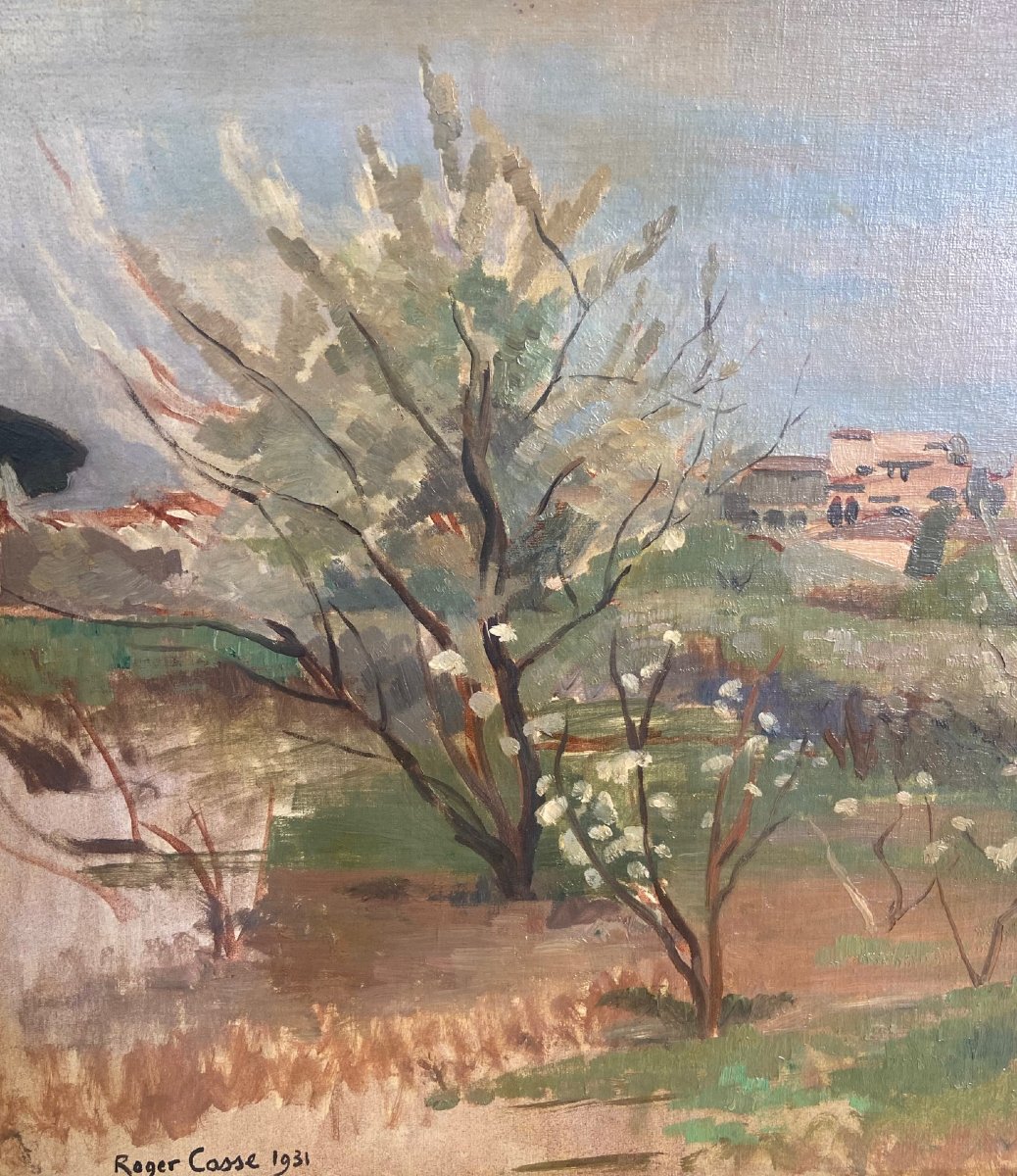 Roger Casse, Southern Landscape. 1931. Almond Trees In Bloom? Painter From Lorraine-photo-3