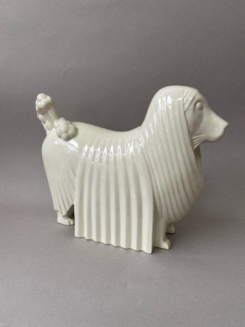 Adnet, Chien, Le Caniche. Craquelé Art Deco-photo-2