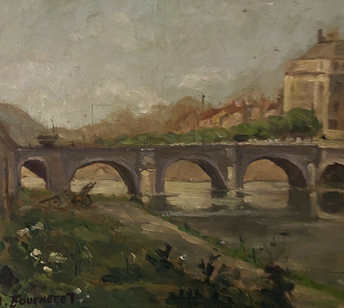 Les Bords Du Fleuve, J Fourneret. Paris? Lyon?-photo-2