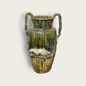 Large Vat Vase, Thomas Cartier. Saint Amand En Puisaye