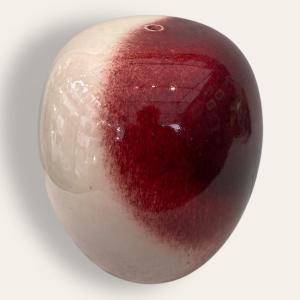 Marc Uzan, vase au col étroit, sang de boeuf