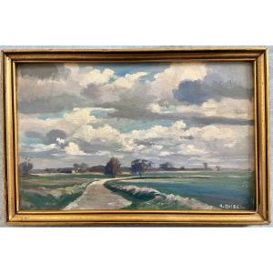 Raymond Quibel, Landscape Of Normandy, Mesnil Esnard ... Rouen School