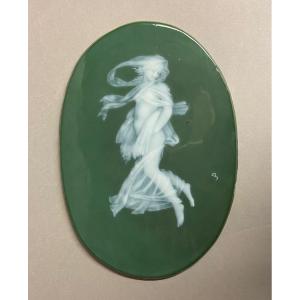 Parthenay, Prosper Jouneau, Porcelain Medallion, Summer