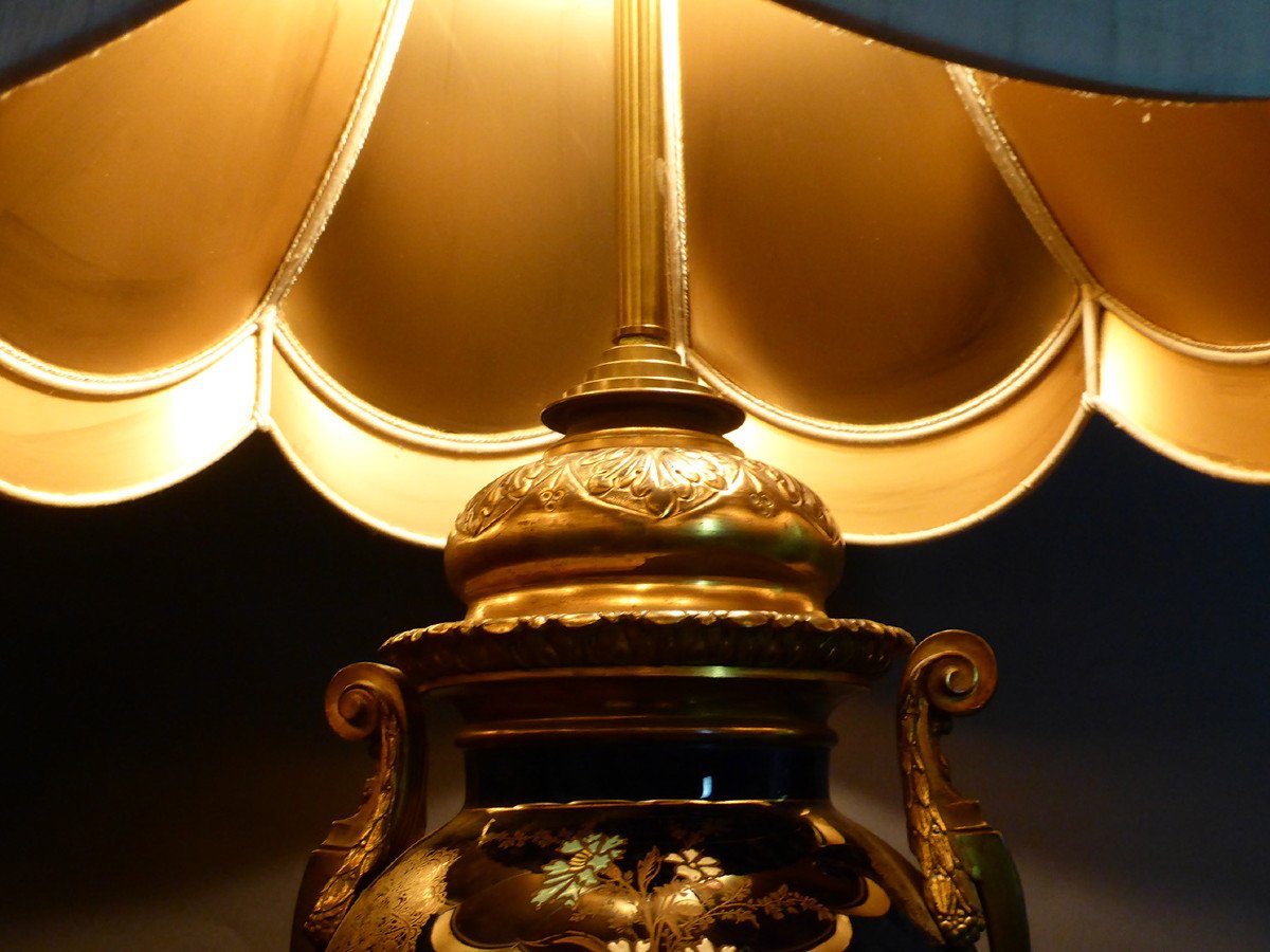 Large XIX Lamp And Its Gilt Bronze Mount-photo-4