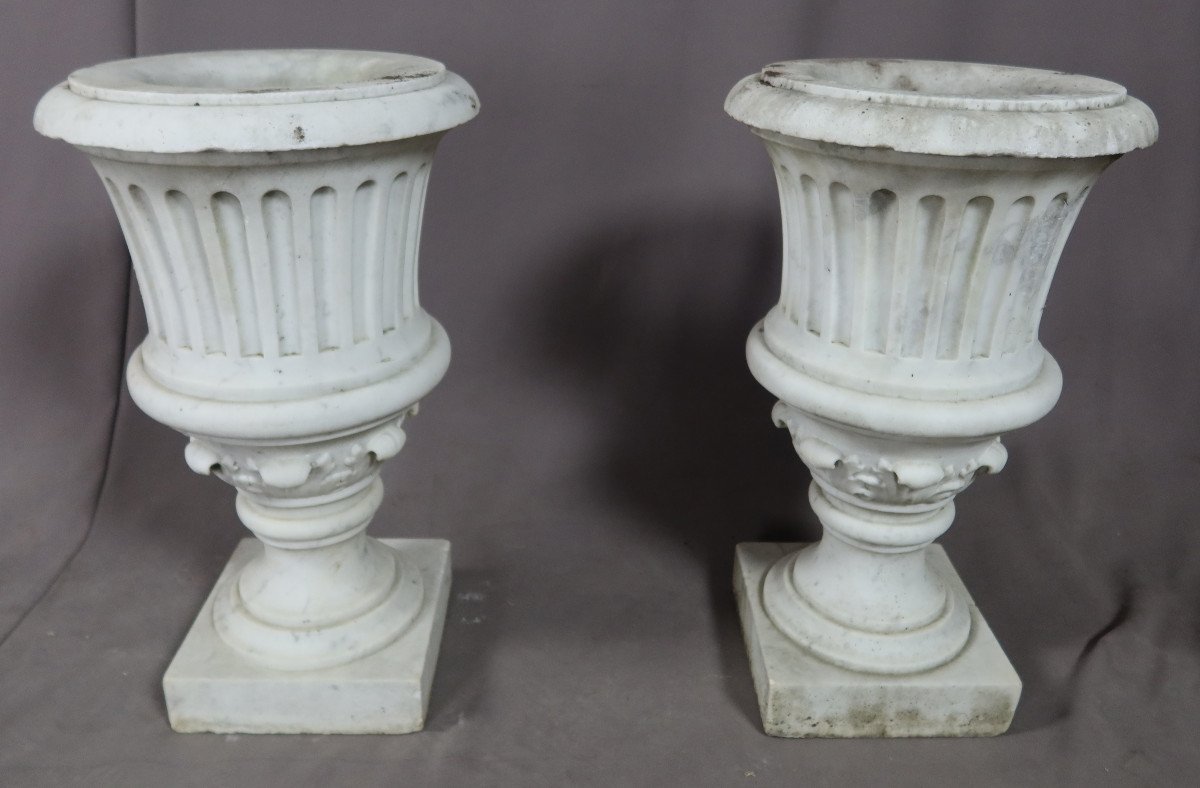 Pair Of Medici Marble Vases-photo-6