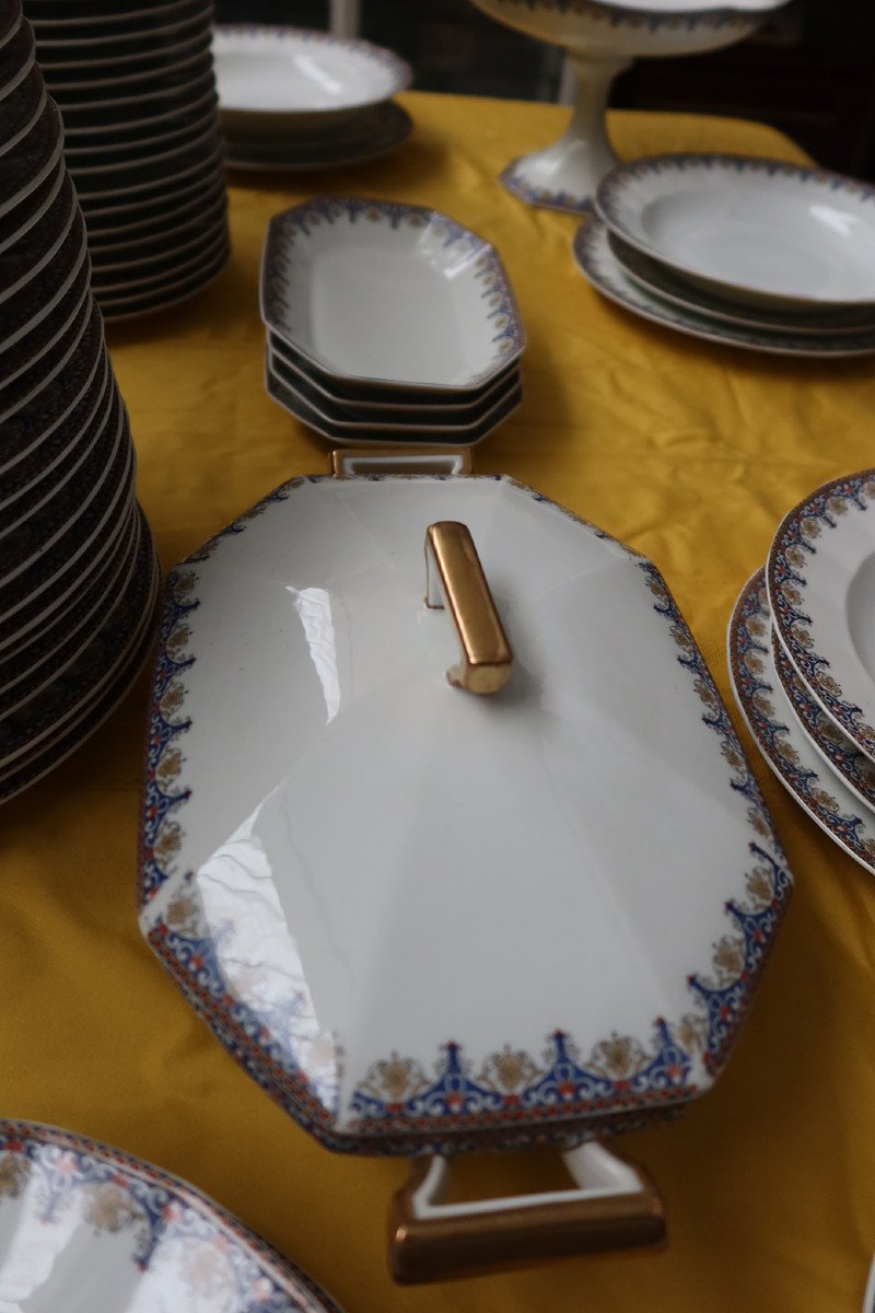 Porcelain Service 63 Pieces Raynaud Limoges-photo-2