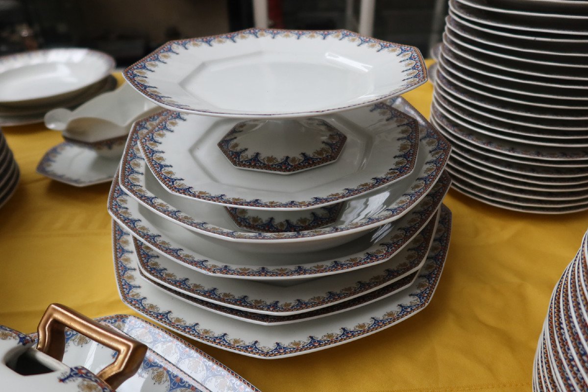 Porcelain Service 63 Pieces Raynaud Limoges-photo-3