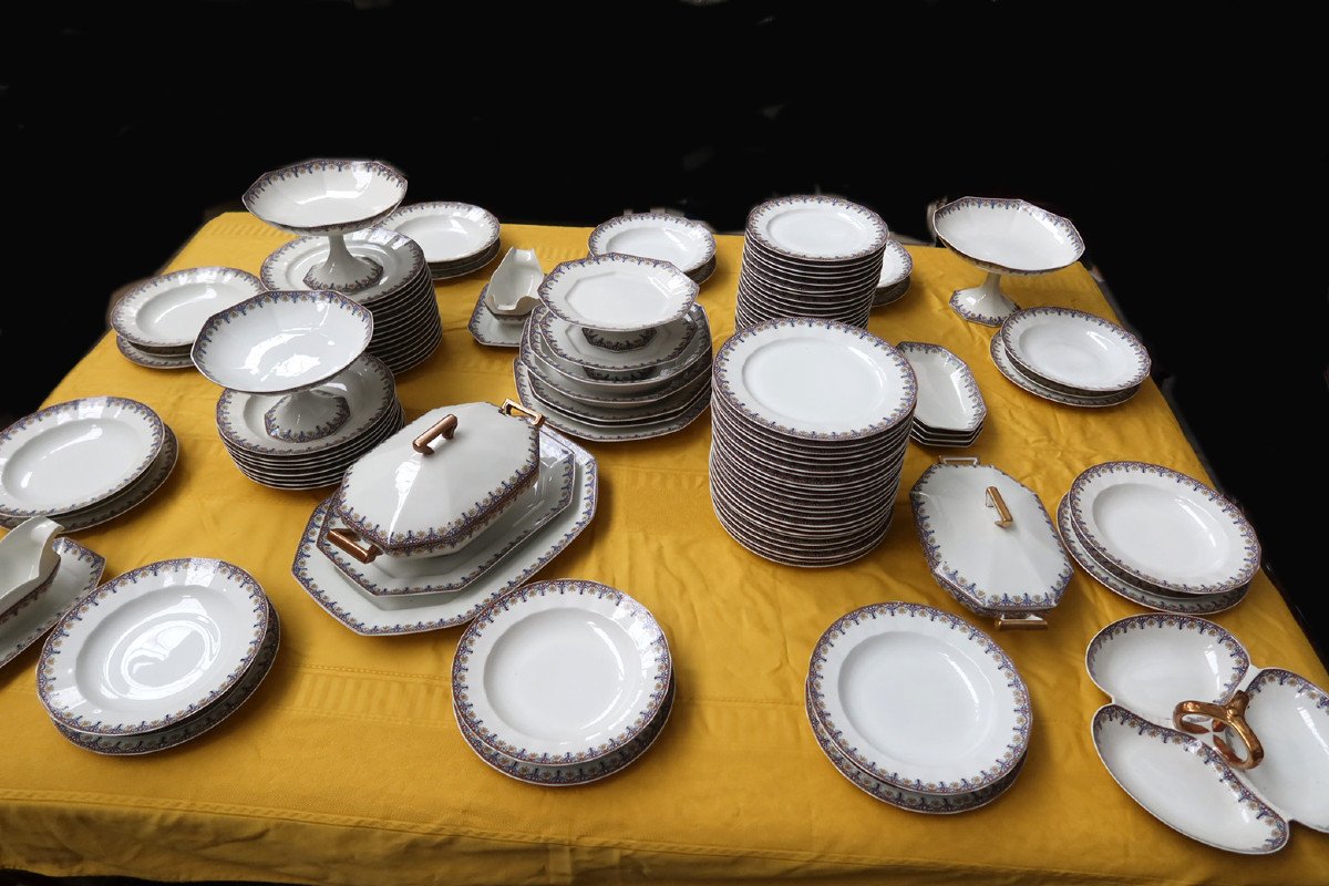 Porcelain Service 63 Pieces Raynaud Limoges