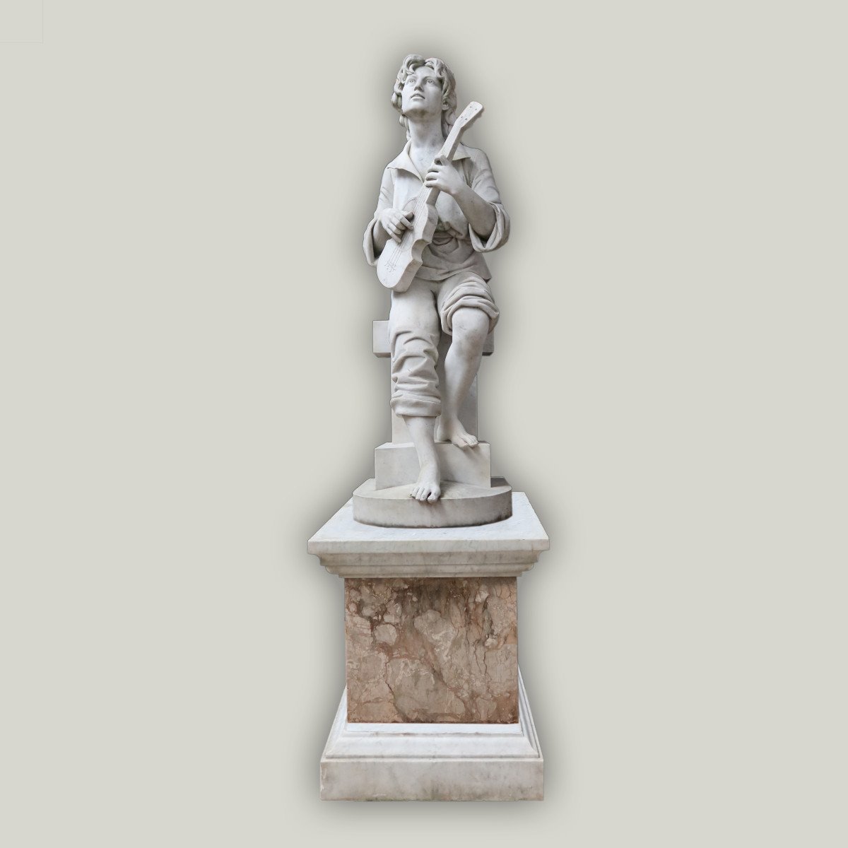 Grande Sculpture En Marbre Signée E.Mannini 1887