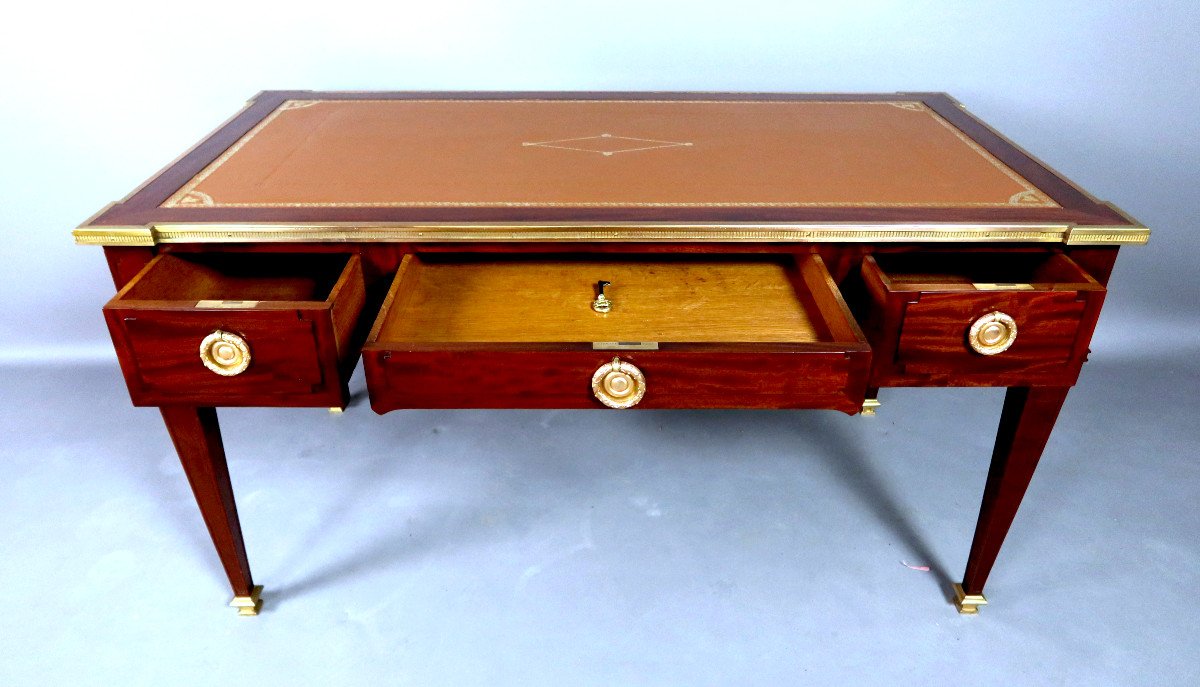 Bureau Sormani De Style Louis XVI En Acajou -photo-4