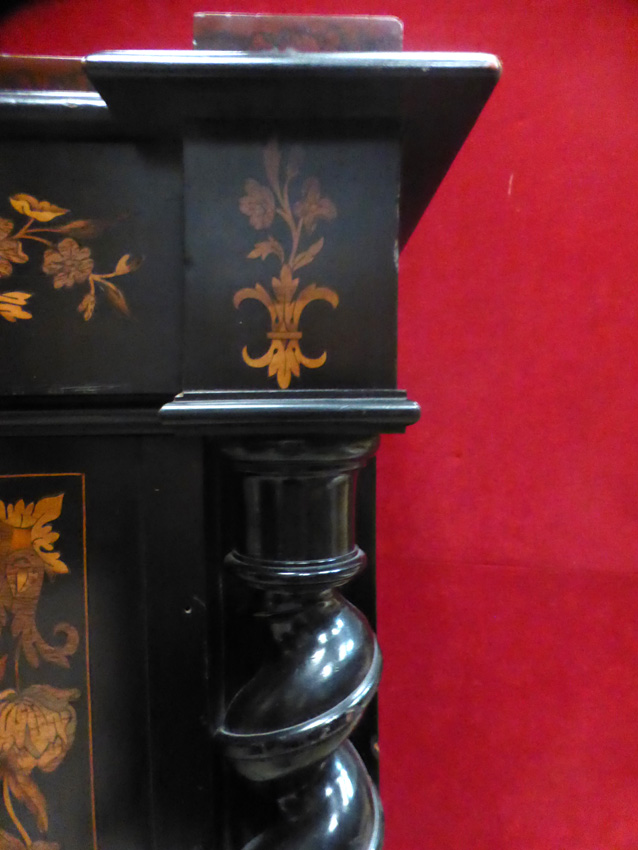 Buffet meuble d'appui marqueté Napoléon III -photo-1