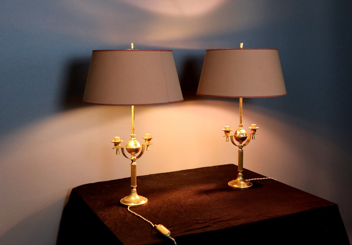 Paire De Lampes Néo-classique-photo-6