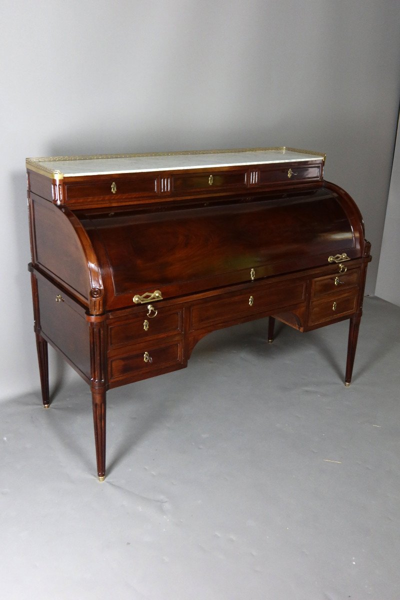 Bureau Cylindre Louis XVI-photo-4