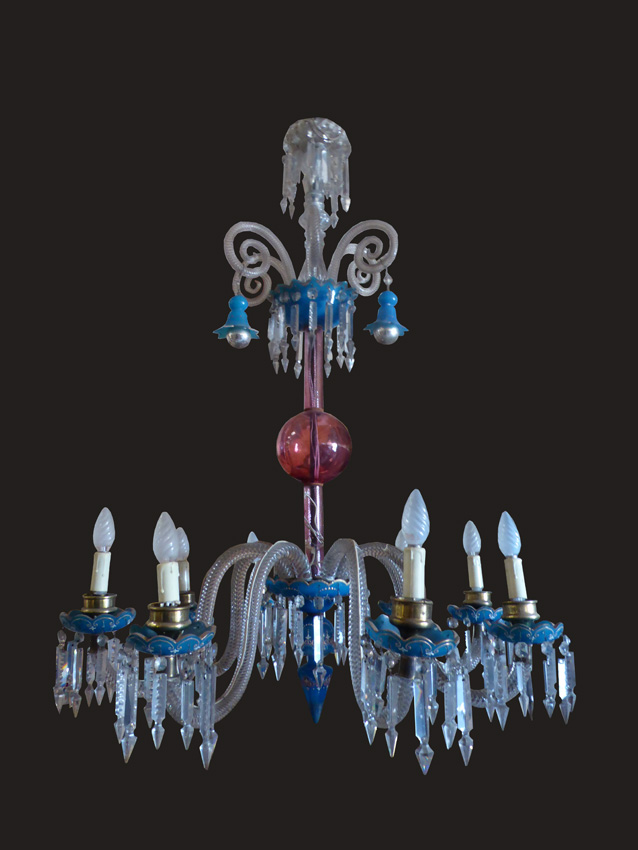 Lustre En Verre De Murano époque Napoléon III