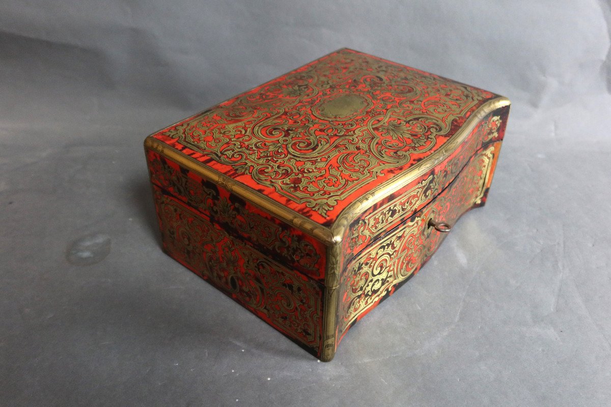Coffret En Marqueterie Style Boulle  XIX-photo-3