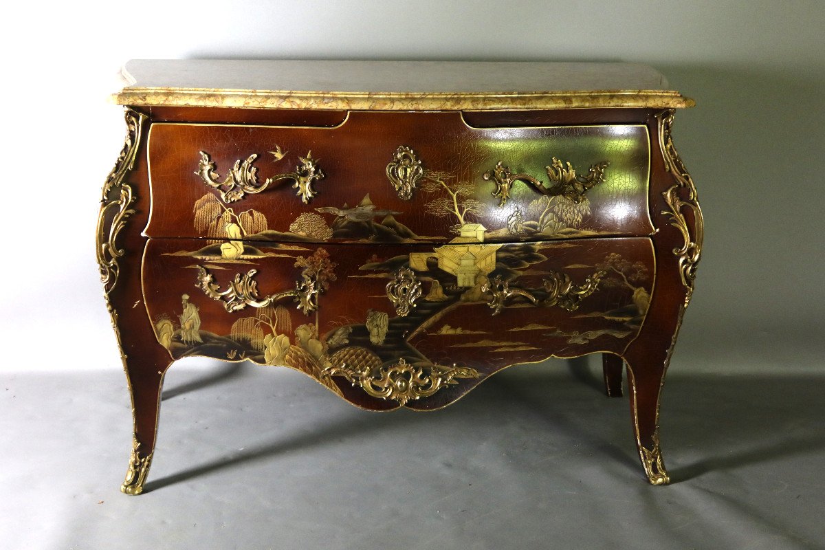 Commode En Laque Signée Comelli Walter-photo-8