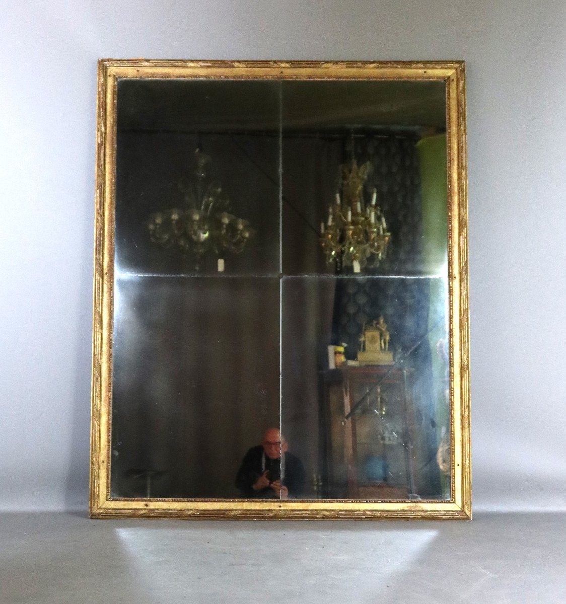 Large Golden Mirror Late 18th Early 19th-photo-1